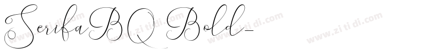 SerifaBQ Bold字体转换